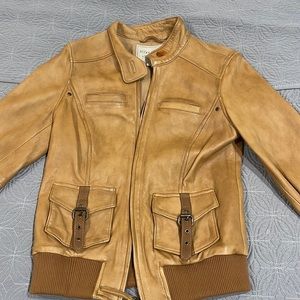 Lucky Brand Camel Leather Jacket